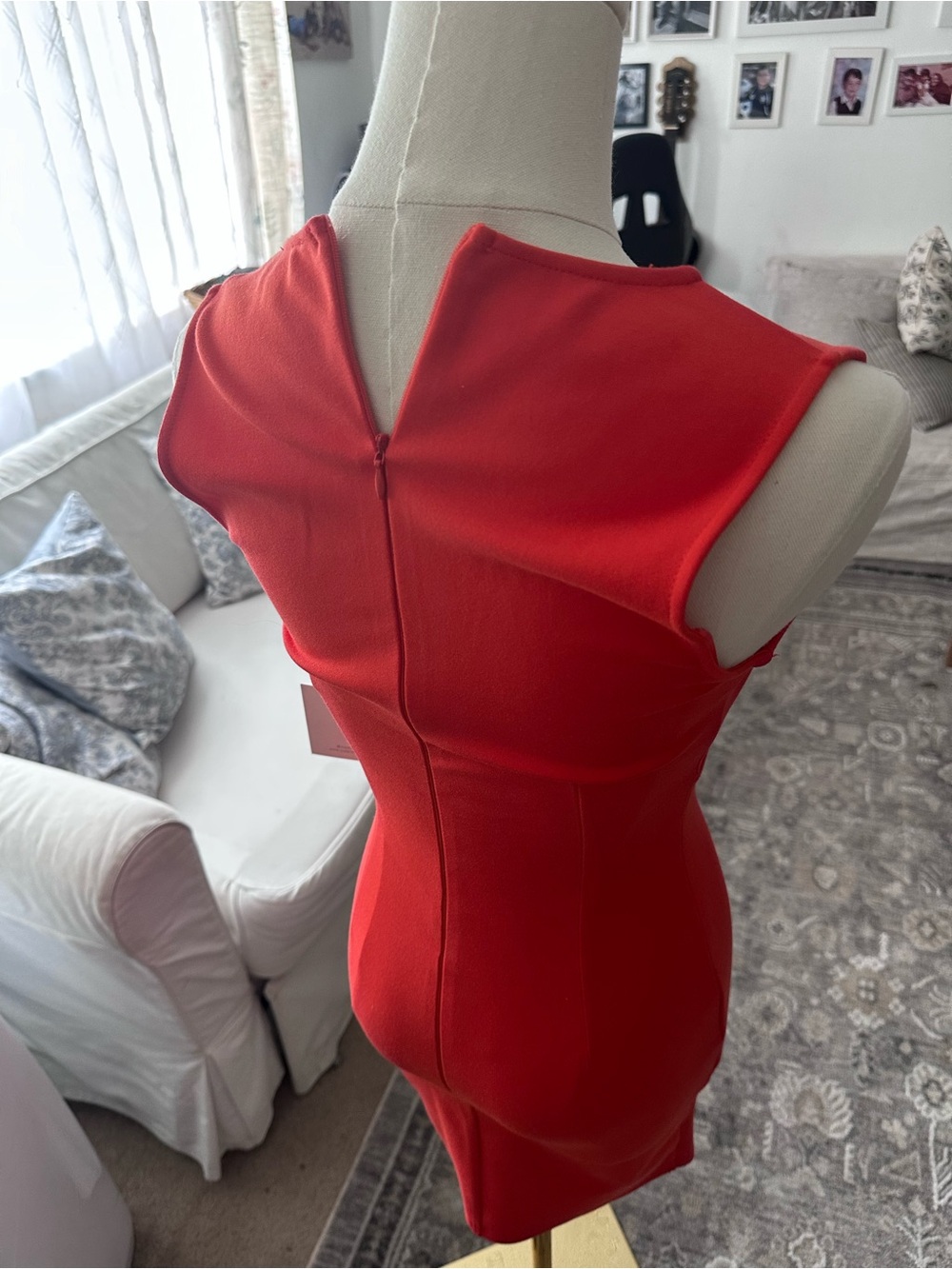 superdown Red V-Neck Mini Bodycon Dress - Picture 5 of 7